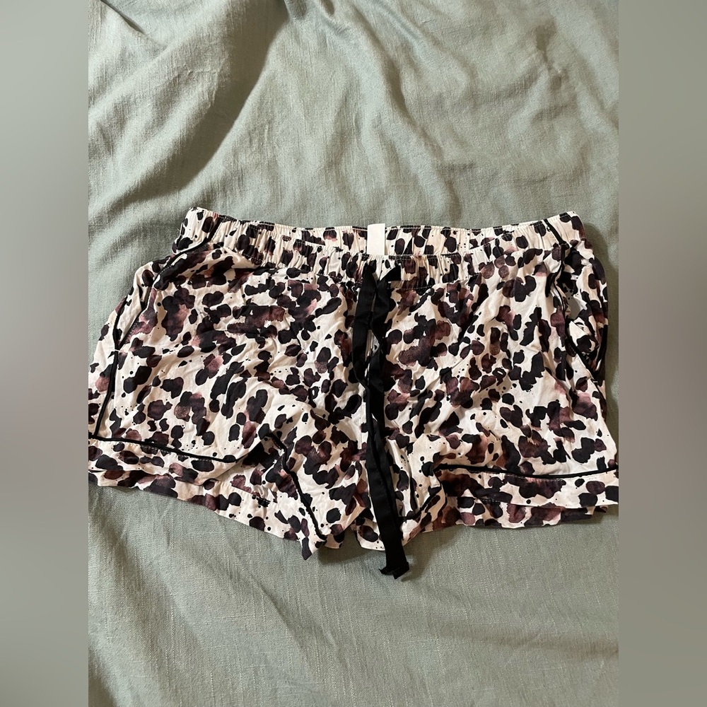 Stars above Animal print comfortable womens sleep shorts with tie